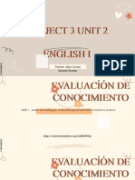 English I Unit 2 Project 3 Evaluation