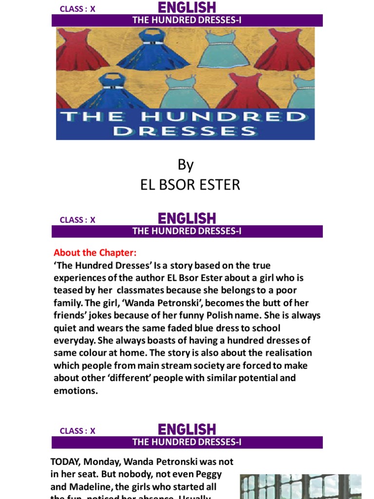 The Hundred Dresses Part - 1 (Class-10) | PDF