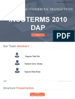 Incoterms 2010 DAP: International Commercial Transactions