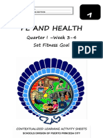Pe and Health: Quarter I - Week 3-4 Set Fitness Goal