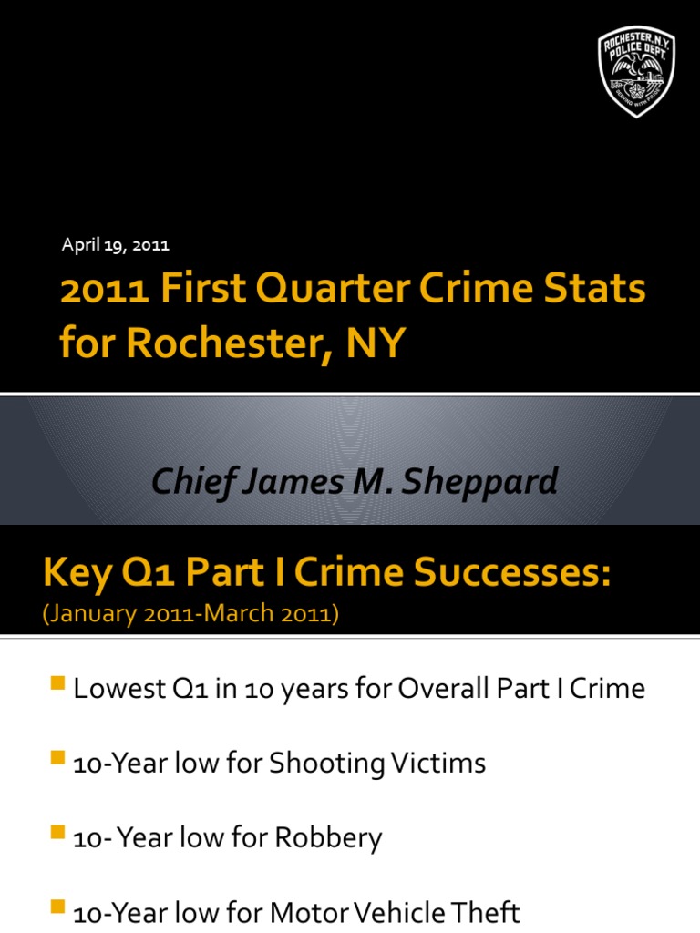 RPD 1st Quarter 2011 Crime Stats Media Presentation | PDF | Violence ...