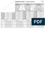 Calendário Completo 1ª Jornada