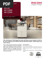 Ricoh IM C2000 IM C2500: Full Colour Multi Function Printer