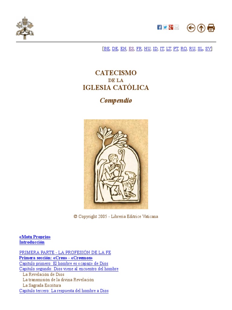 Compendio Del Catecismo de La Iglesia Católica | PDF | Iglesia Católica ...