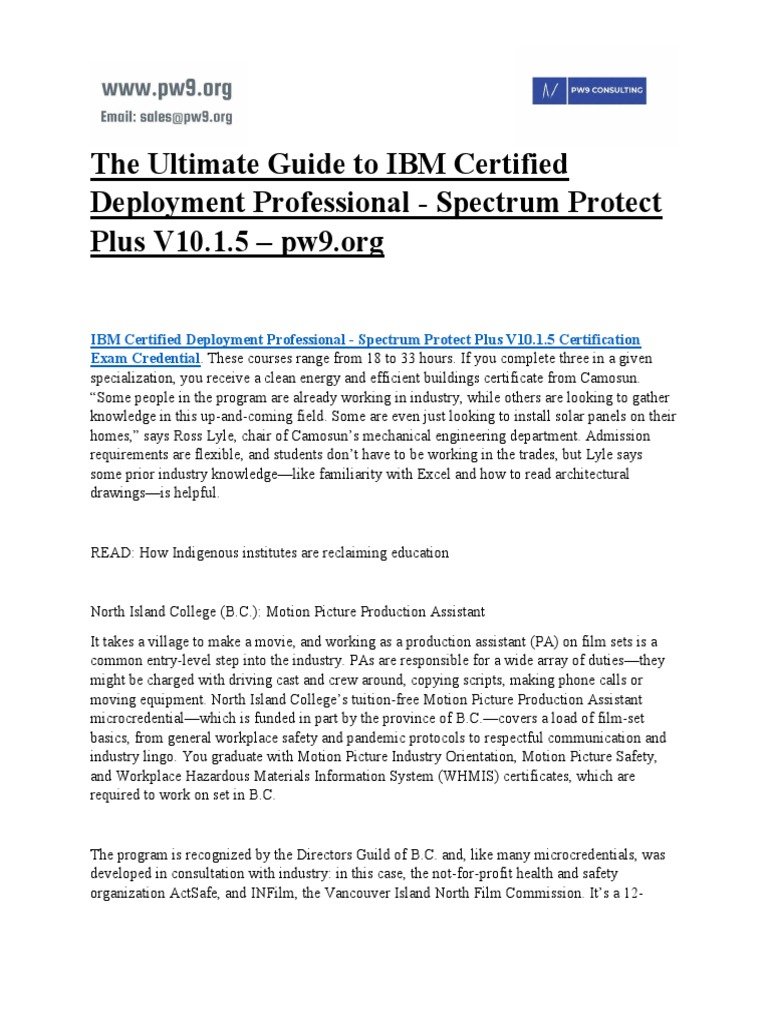 The Ultimate Guide To IBM Certified Deployment Professional - Spectrum ...