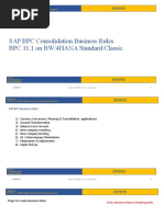 SAP BPC Consolidation Business Rules BPC 11.1 On BW/4HANA Standard/Classic