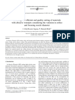 A Strategy For Efficient and Quality Cutting of Materials With Abrasive Waterjets Considering The Variation in Orifice and Focusing Nozzle Diameter