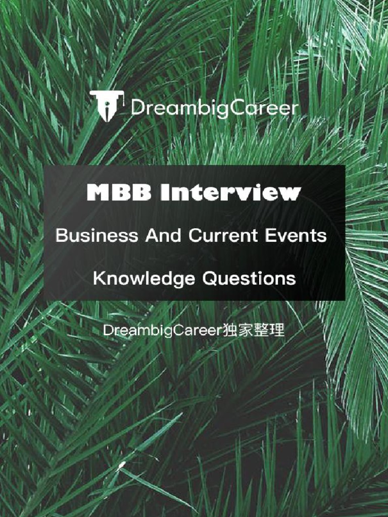 04，【DBC独家整理】 Business and Current Events Knowledge Questions | PDF ...