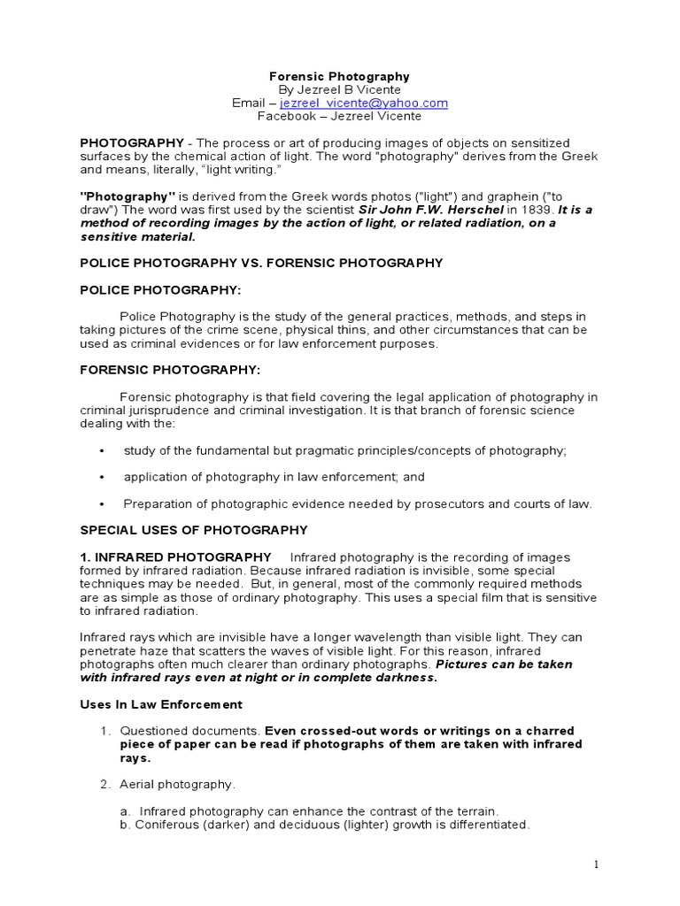 Forensic Photography | PDF | Camera | Reflection (Physics)