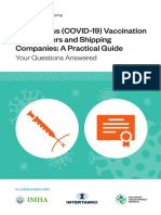Coronavirus (COVID-19) Vaccination For Seafarers and Shipping Companies: A Practical Guide