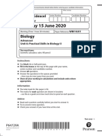 Monday 15 June 2020: Biology