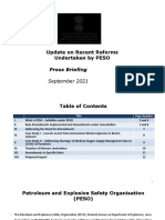 Press Briefing On PESO Reforms - 21st September 2021