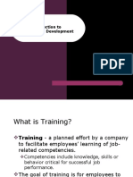 Introduction to Training Development
