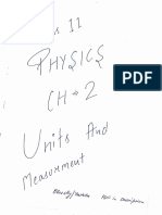 Units and Measurements Class 11 Physics Blue Sky Revision Notes