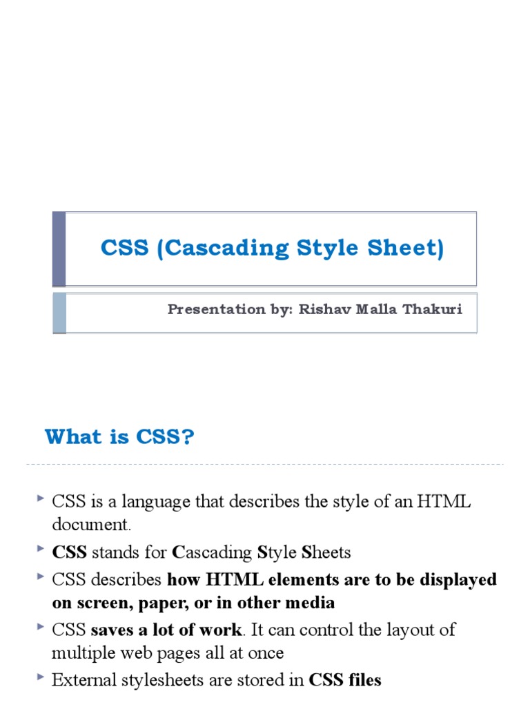 Css (BScCSIT 5th Semester) | PDF | Bootstrap (Front End Framework ...
