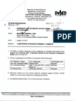 Composition of Division Screening Committee