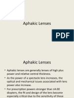 High Plus Lens Designs for Aphakic Patients