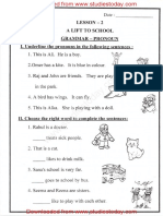 CBSE Class 1 English Assignments (8) - Grammer Pronoun
