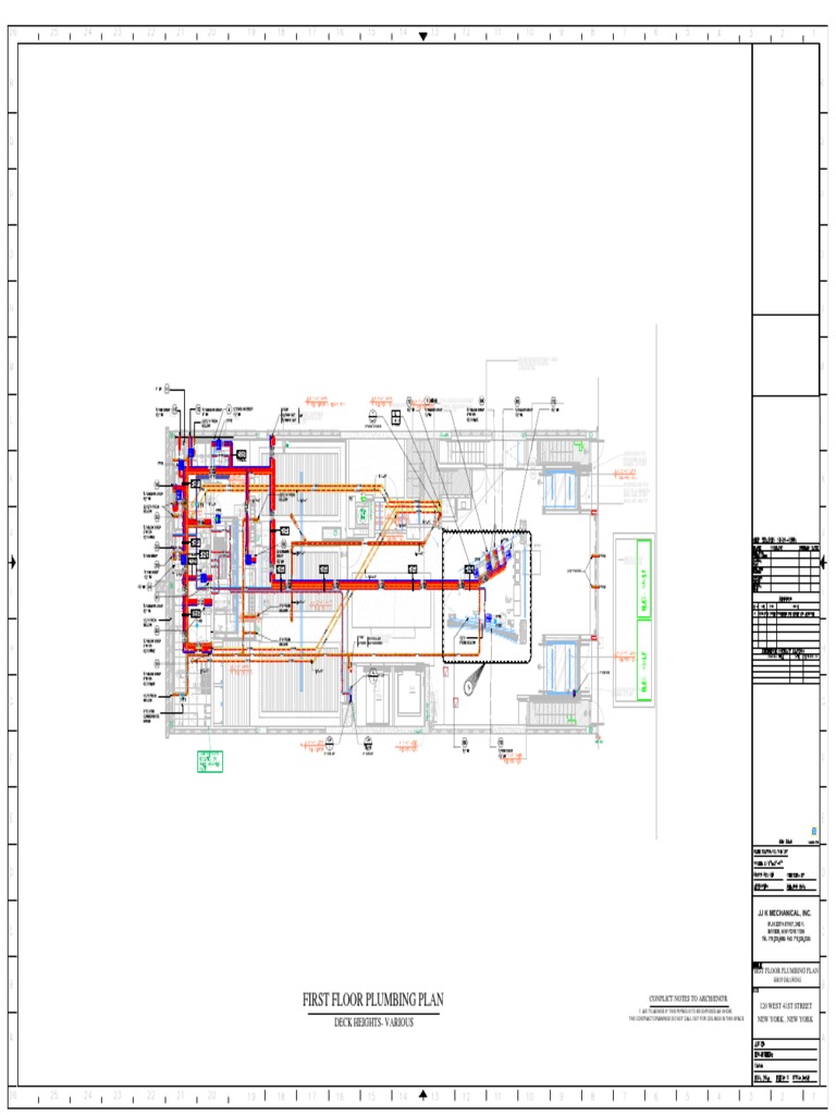 First Floor Plumbing Plan Overview | PDF | Building Engineering ...