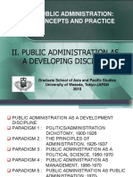 Ii. Public Administration As A Developing Discipline