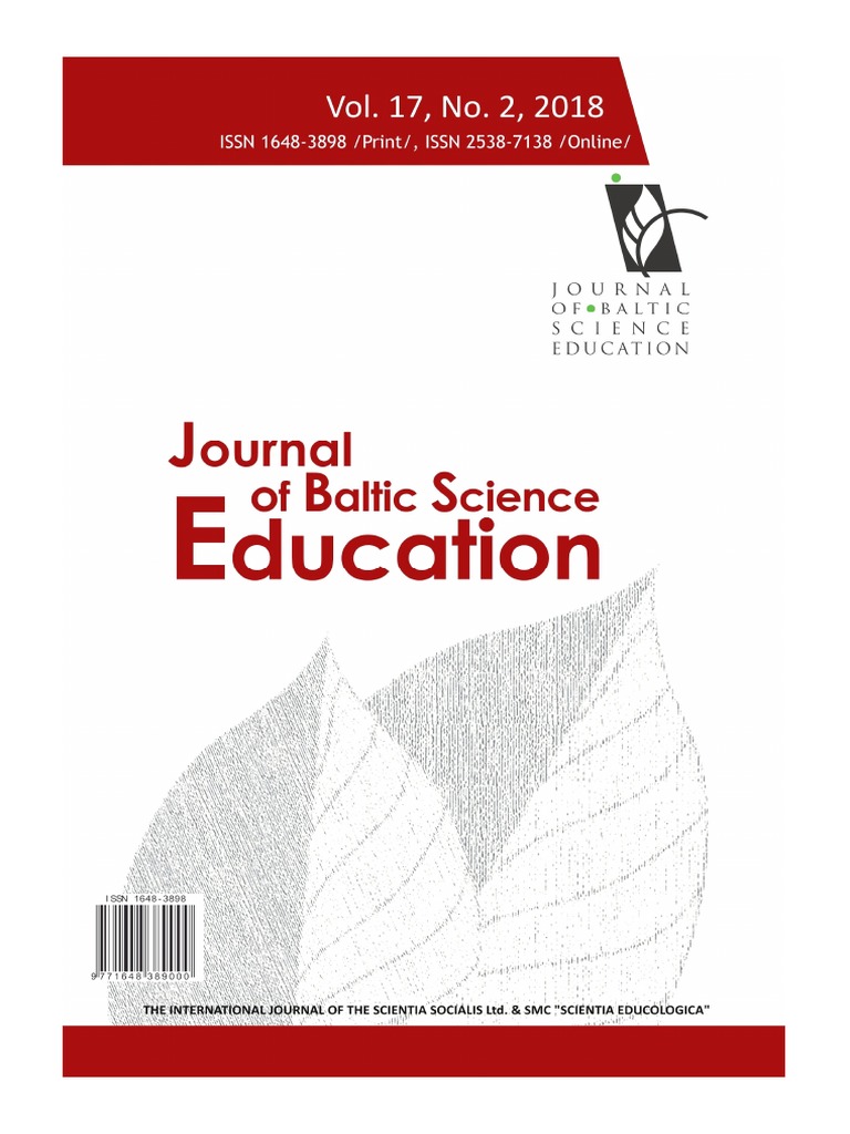 Journal of Baltic Science Education, Vol. 17, No. 2, 2018 | PDF | Cognition