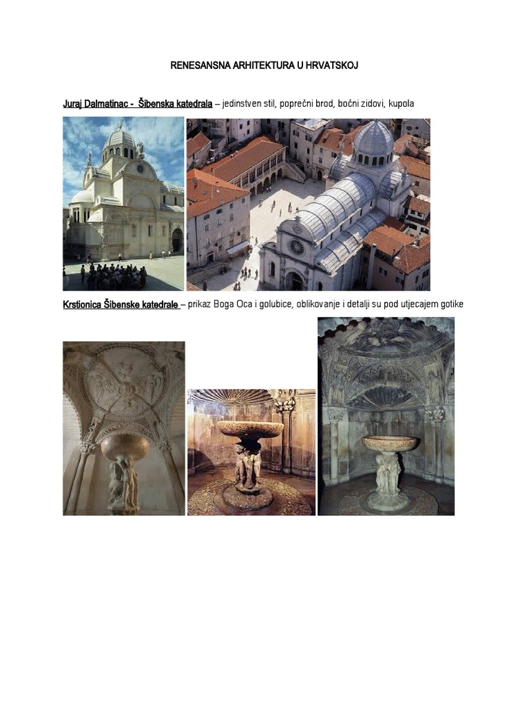 Renesansna Arhitektura U Hrvatskoj | PDF
