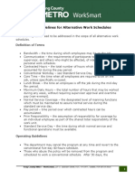 Sample Guidelines For Alternative Work Schedules: Definition of Terms