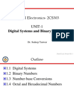 Digital Electronics Unit 1: Digital Systems and Binary Numbers