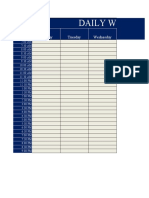 Daily Schedule Excel Template