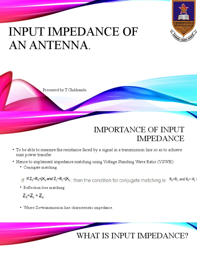 Antenna Input Impedance Explained | PDF | Computers | Technology ...