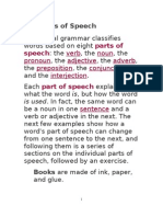 English - The Parts of Speech