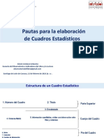 Pautas para La Elaboracion de Cuadros Estadisticos