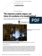 No Importa Cuánto Sepas, Ser Trans Te Condena A La Marginalidad