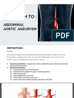 Approach To:: Abdominal Aortic Aneurysm