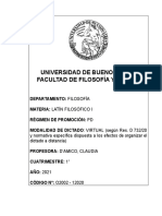 O2002 - 12020 Latín Filosófico I - Claudia D - Amico