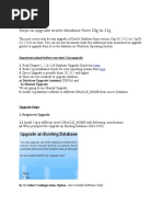 Steps To Upgrade Oracle Database From 10g To 11g