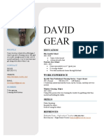 David Gear Resume