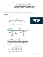 Ejercicios Sobre Cálculo de Reacciones en Vigas