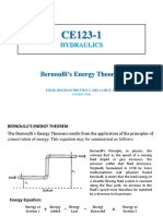 Bernoulli's Energy Theorem