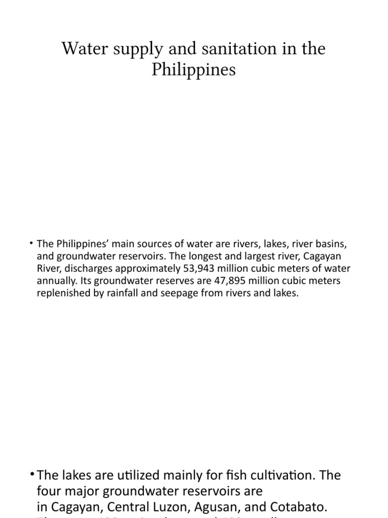 Water Supply and Sanitation in the Philippines | PDF | Sewage Treatment ...