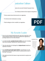 My Organization Culture & Favorite Leader Assignment
