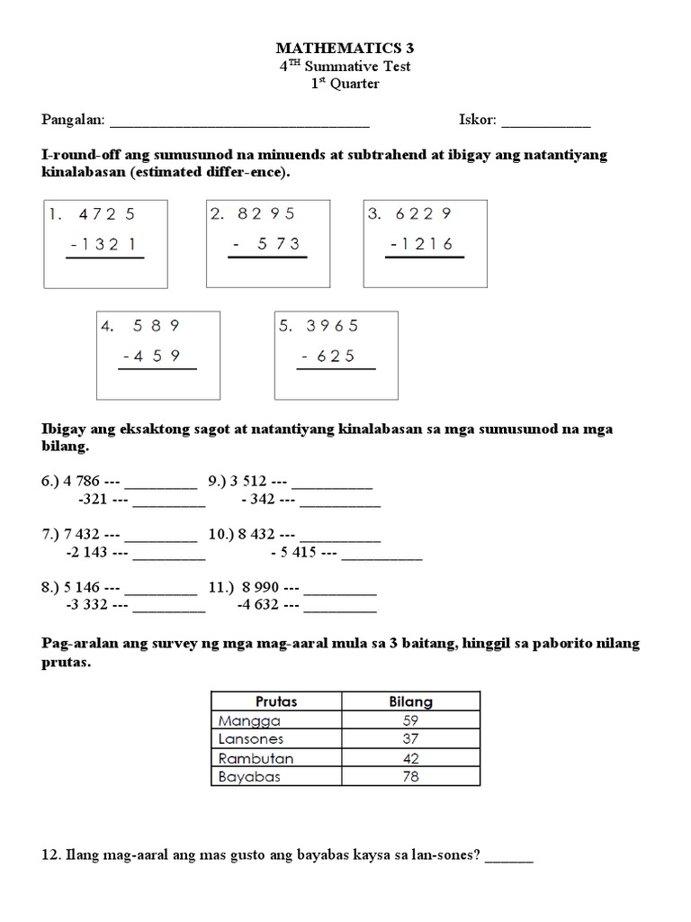 Math 3 - Q1 - ST4 | PDF