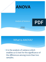 Anova: Analysis of Variance