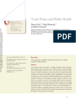 Trade Policy and Public Health: Further
