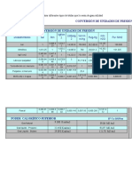 Tablas de Pesos Varios