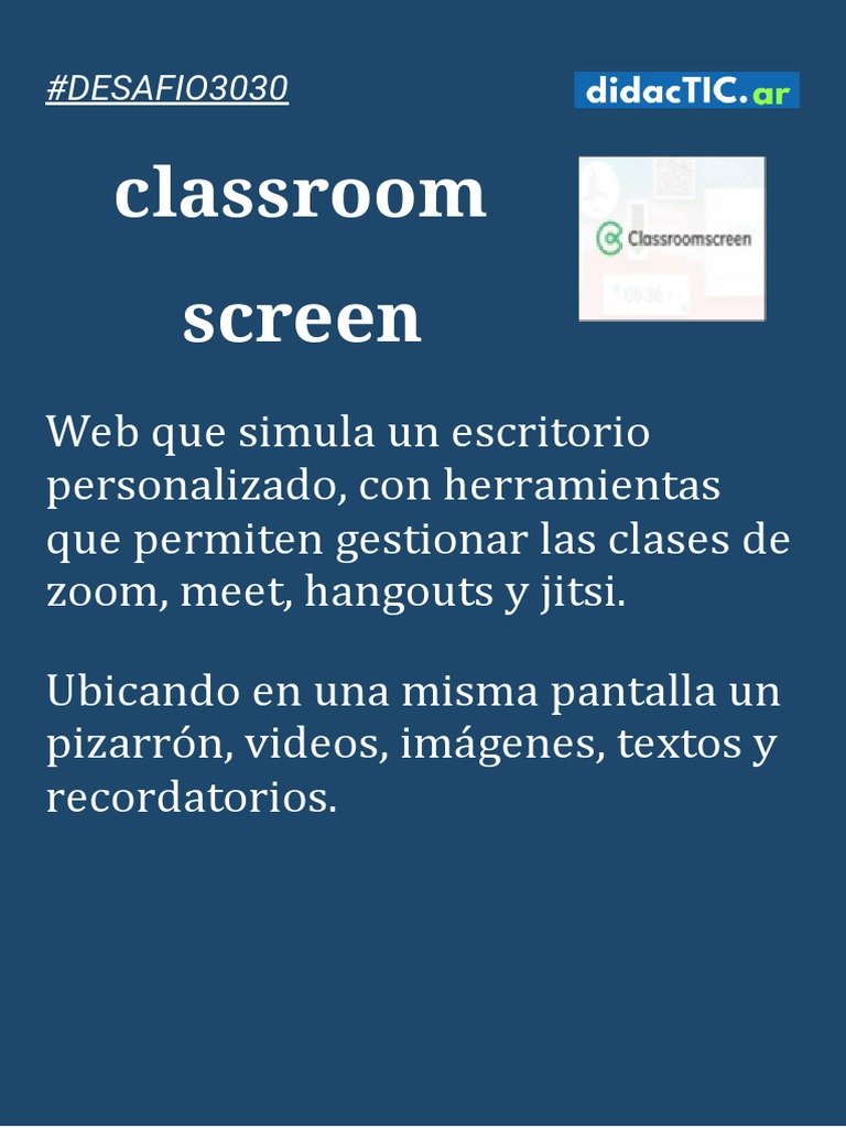 Manual Classroom Screen Pdf Tableta Software De La Aplicacion