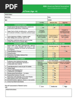 Caries Risk Assessment Form 6