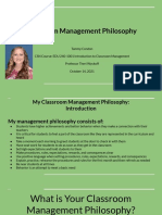 Classroom Management Philosophy 1