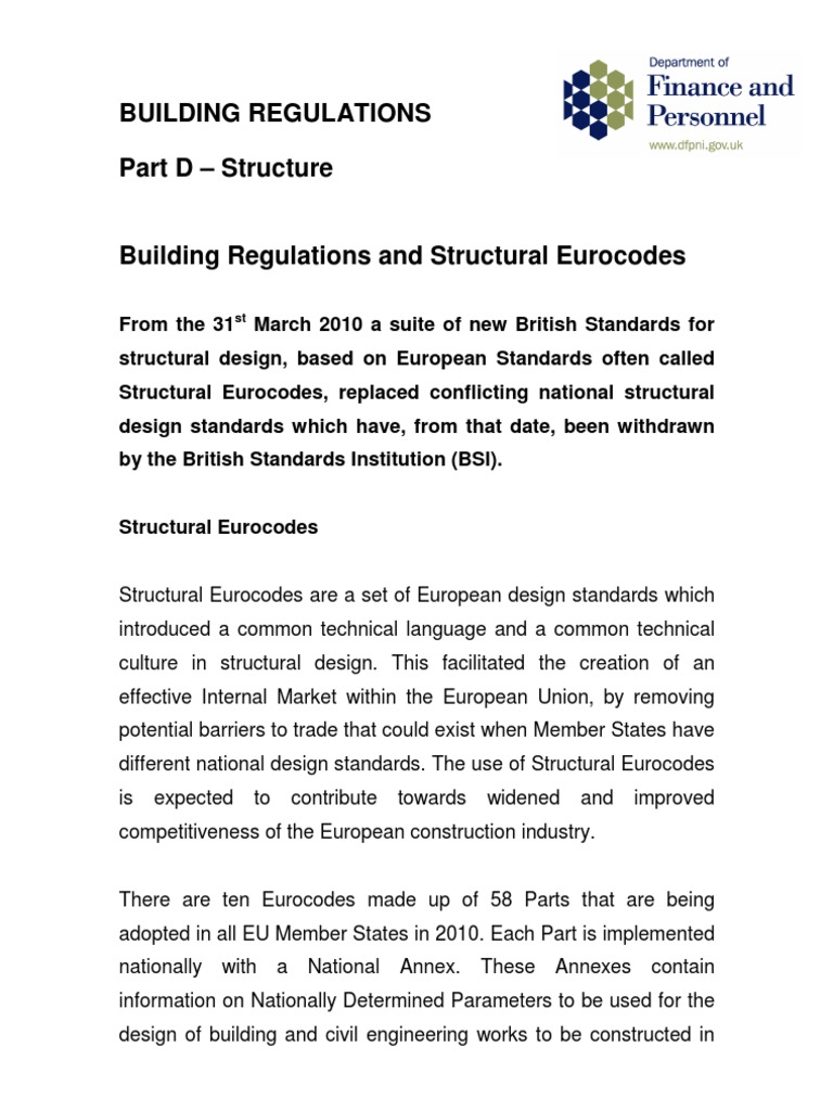 Building Regulations and Structural Eurocodes | PDF | Home & Garden ...