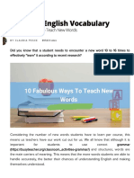 Teaching English Vocabulary - 10 Fabulous Ways To Teach New Words